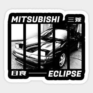 MITSUBISHI ECLIPSE D20 Black 'N White 3 (Black Version) Sticker